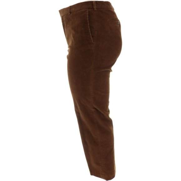 NWT LANDS' END TRADITIONAL STRETCH CORDUROY PANTS‎ COLOR CHESTNUT 37-UNHEMMED - Picture 3 of 9